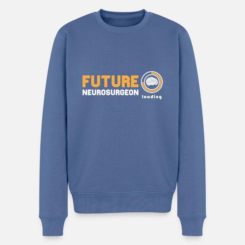 Future Neurosurgeon Loading Brain Neurologist - Männer Premium Bio Pullover - Taubenblau