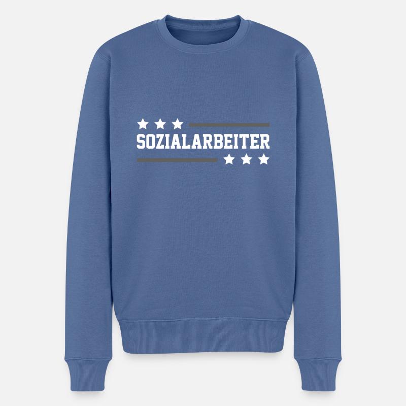 Sozialarbeiter Beruf - Männer Premium Bio Pullover - Taubenblau