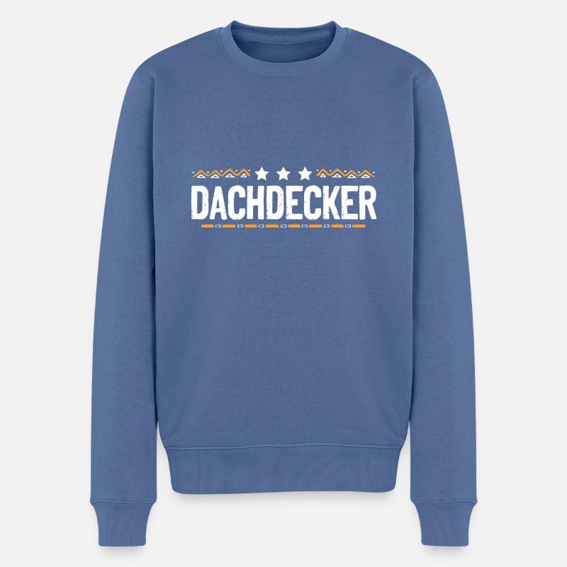 Dachdecker Beruf - Männer Premium Bio Pullover - Taubenblau