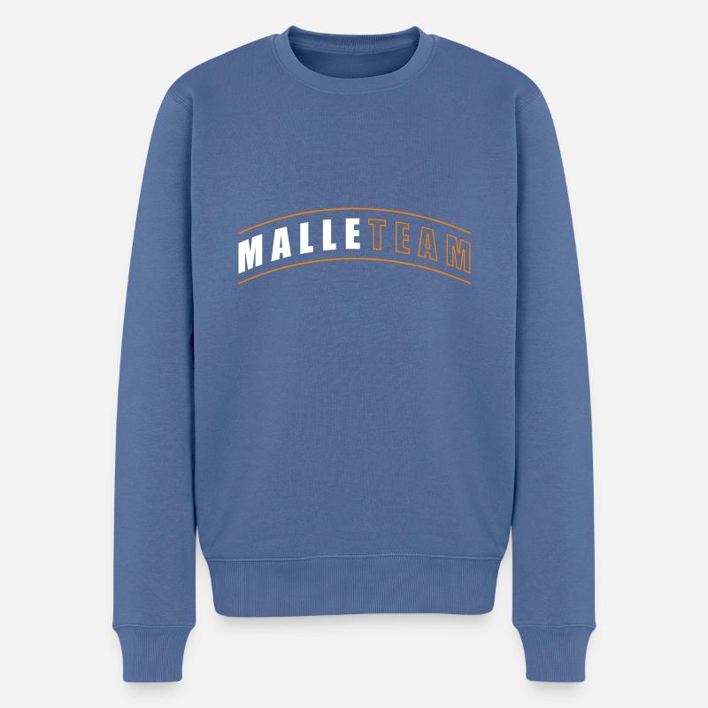 Malle Team Mallorca - Männer Premium Bio Pullover - Taubenblau