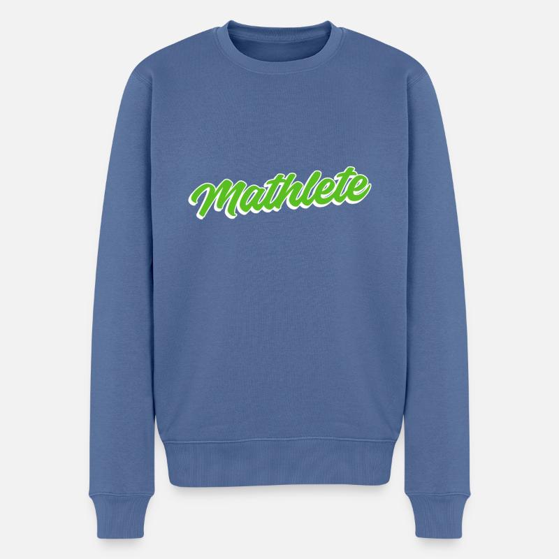 Don d’étudiant scientifique mathlé - Pull Premium bio Homme - bleu pigeon