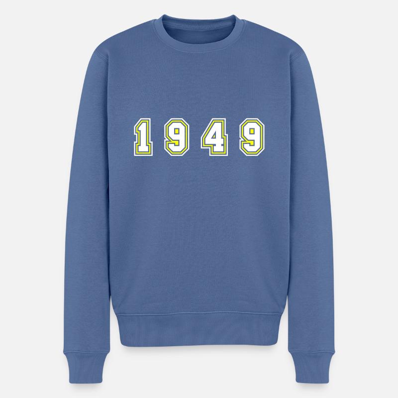 Numéro de l’année 1949 - Pull Premium bio Homme - bleu pigeon