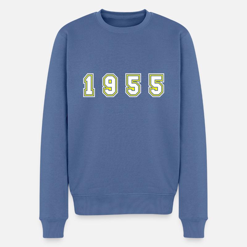 Numéro de l’année 1955 - Pull Premium bio Homme - bleu pigeon