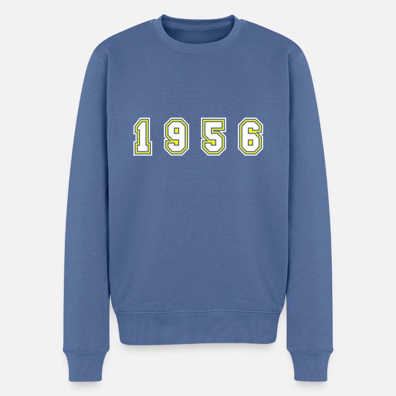 Numéro de l’année 1956 - Pull Premium bio Homme - bleu pigeon