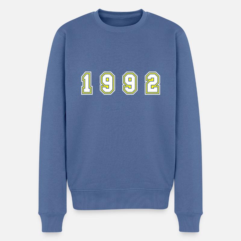 Numéro de l’année 1992 - Pull Premium bio Homme - bleu pigeon