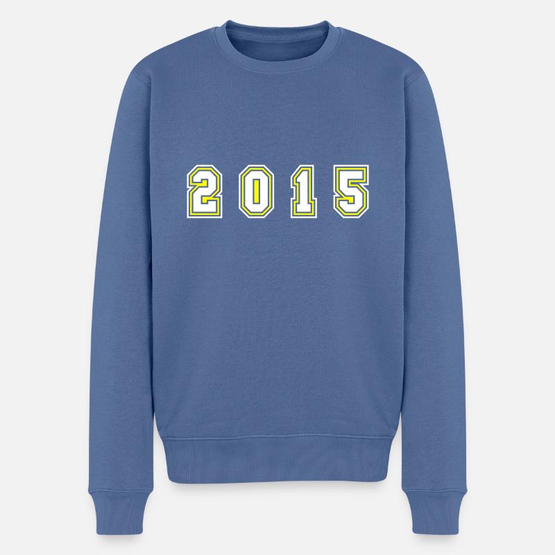 Numéro de l’année 2015 - Pull Premium bio Homme - bleu pigeon