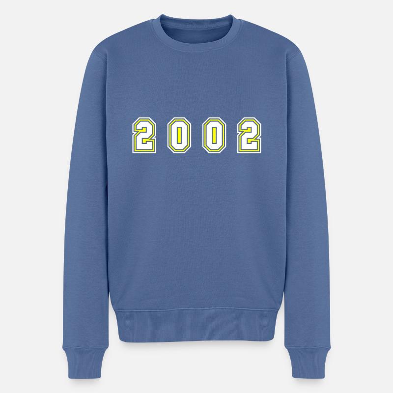 Numéro de l’année 2002 - Pull Premium bio Homme - bleu pigeon