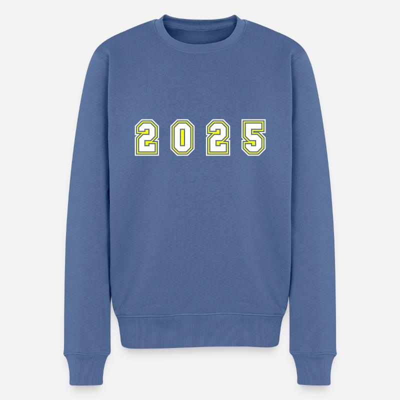 Numéro de l’année 2025 - Pull Premium bio Homme - bleu pigeon