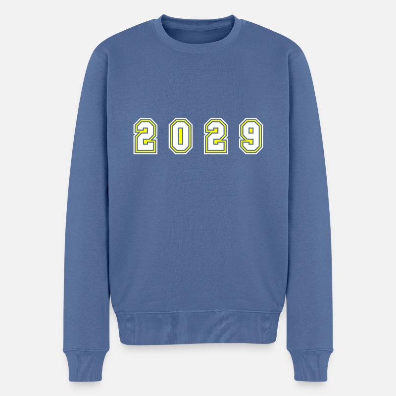 Numéro de l’année 2029 - Pull Premium bio Homme - bleu pigeon