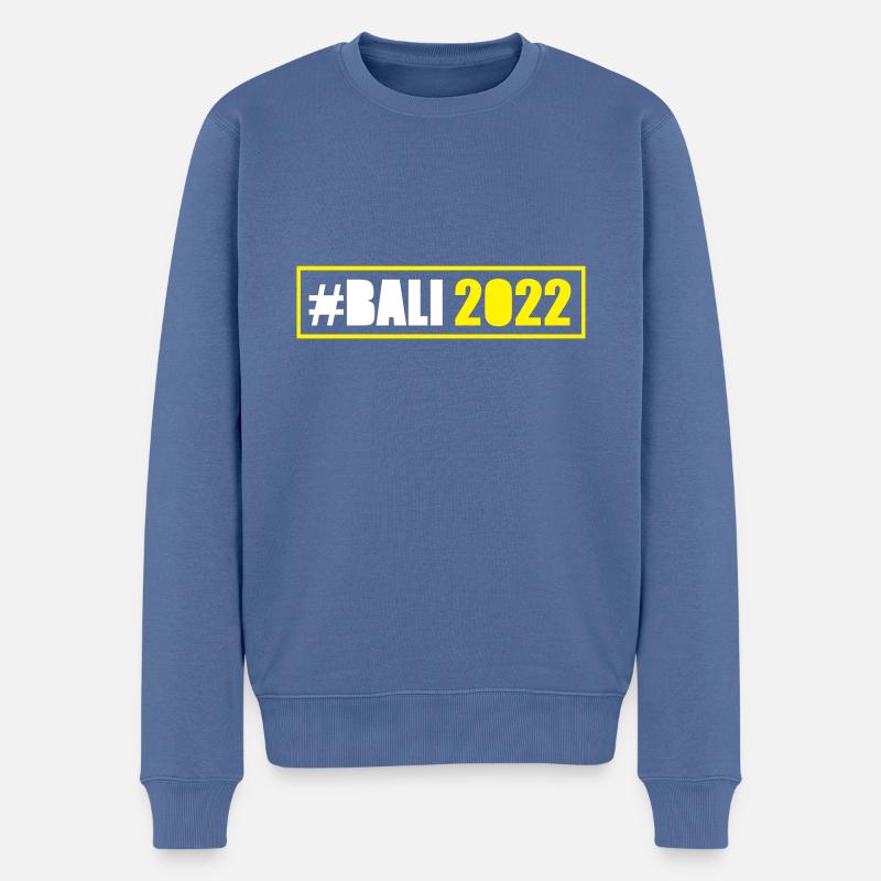 Bali 2022 - Männer Premium Bio Pullover - Taubenblau
