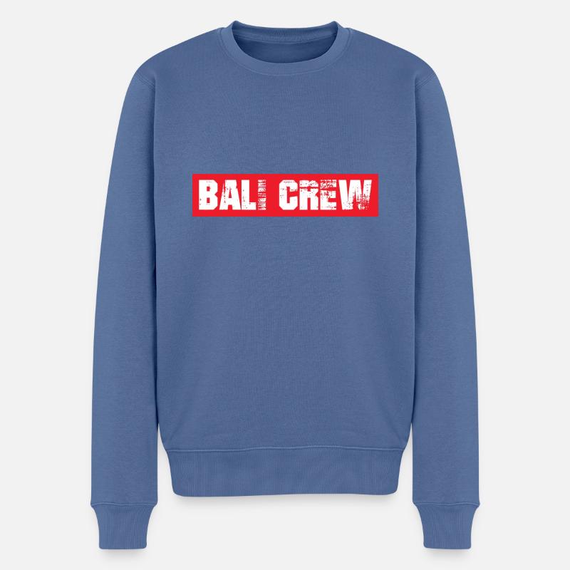 Bali Crew - Männer Premium Bio Pullover - Taubenblau