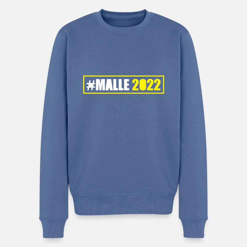 Malle 2022 - Männer Premium Bio Pullover - Taubenblau