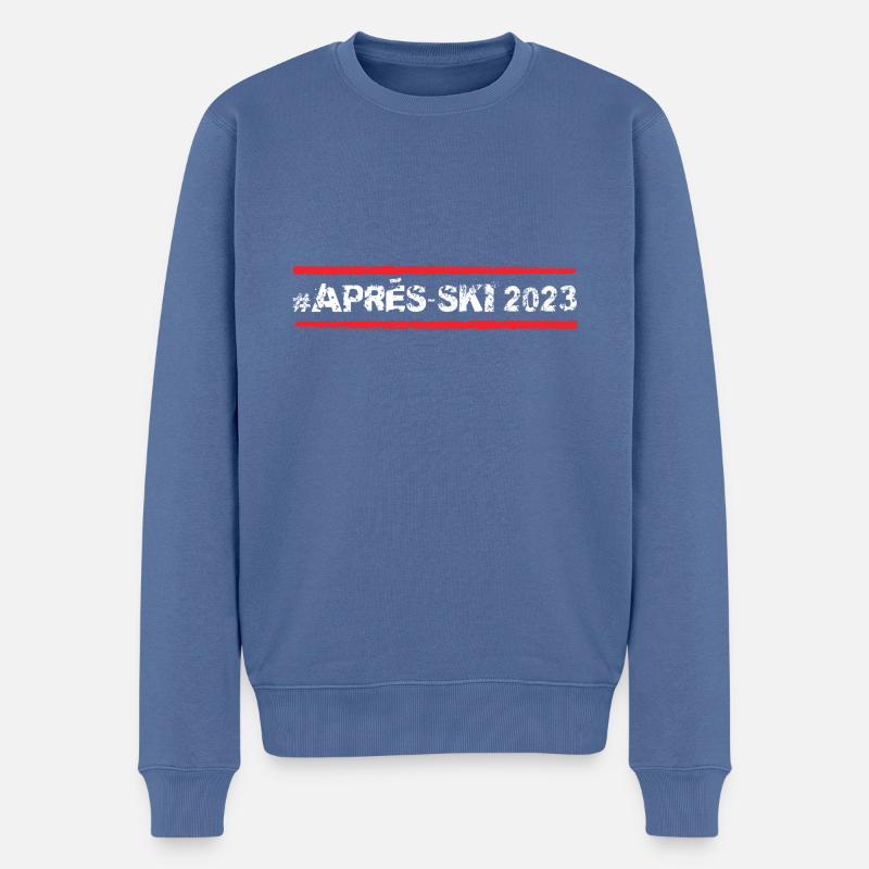 Après-Ski 2023 - Pull Premium bio Homme - bleu pigeon