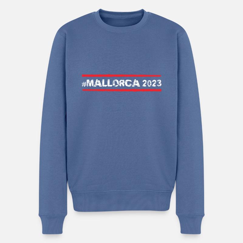 Mallorca 2023 - Männer Premium Bio Pullover - Taubenblau