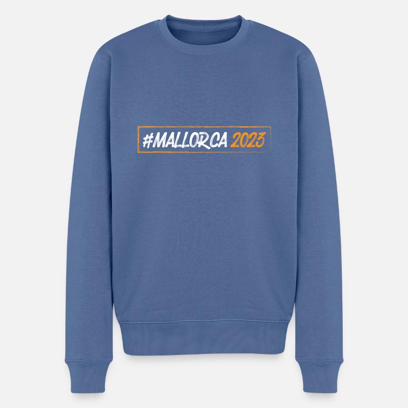 Mallorca 2023 - Männer Premium Bio Pullover - Taubenblau