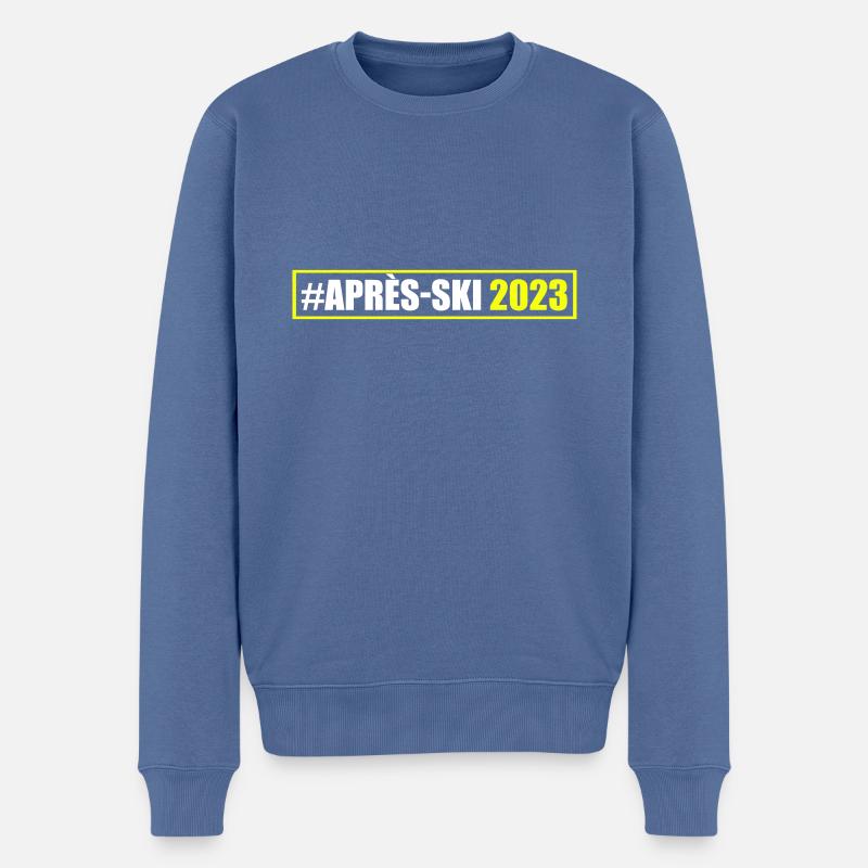 Après-Ski 2023 - Pull Premium bio Homme - bleu pigeon