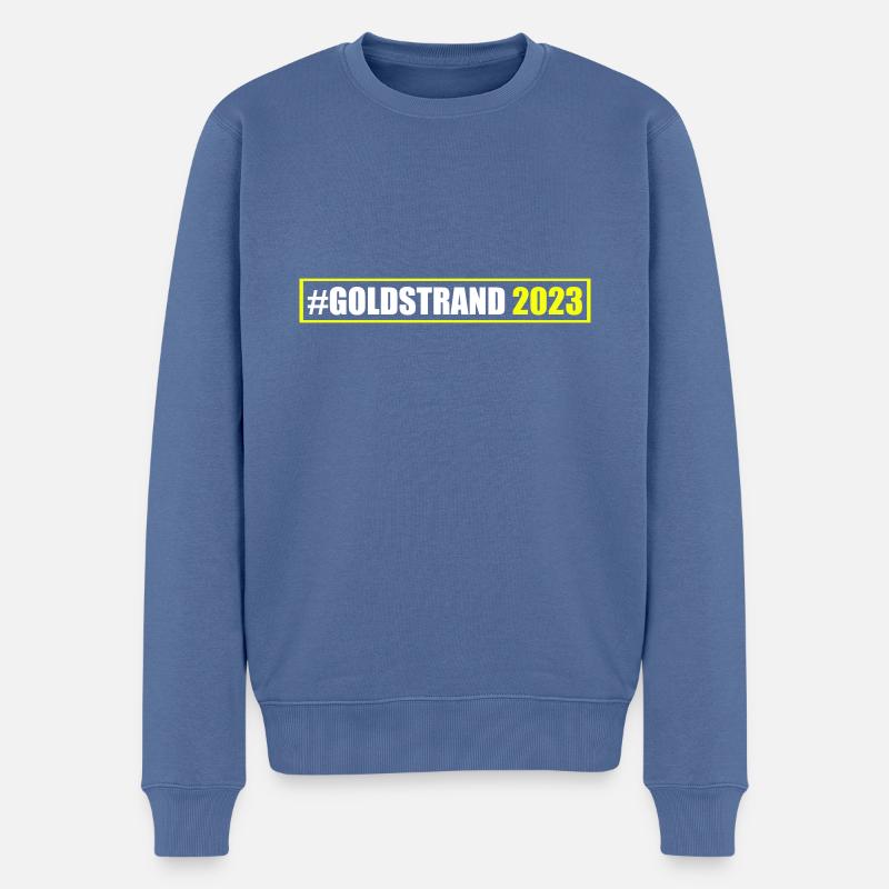 Goldstrand 2023 - Männer Premium Bio Pullover - Taubenblau