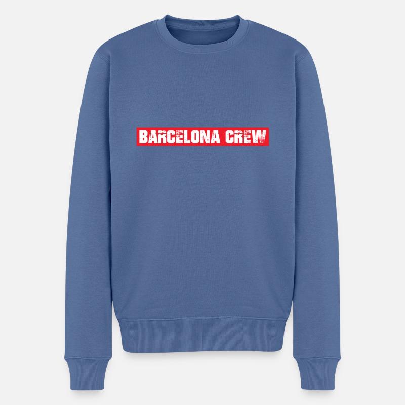 Équipage de Barcelone - Pull Premium bio Homme - bleu pigeon
