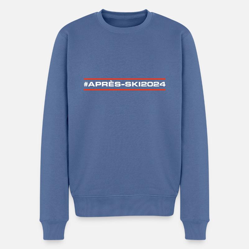 Apres Ski 2024 - Männer Premium Bio Pullover - Taubenblau