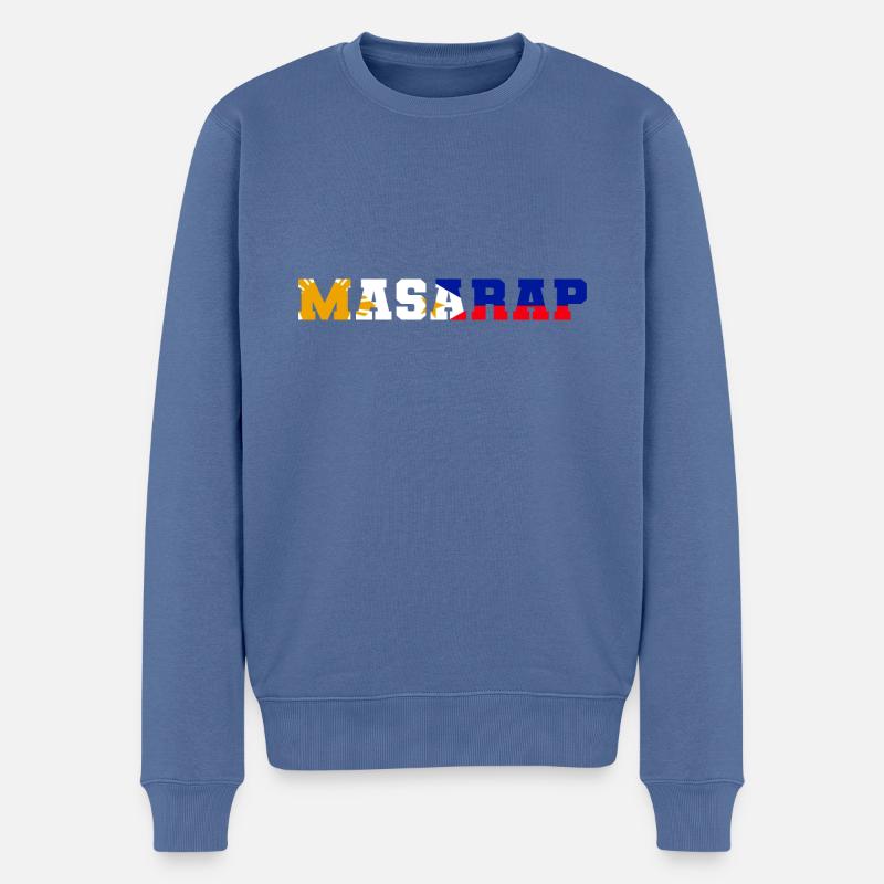 Masarap. Lebensmittelkritiker Gift - Männer Premium Bio Pullover - Taubenblau