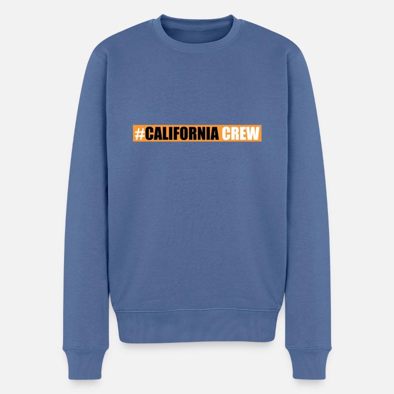 California Crew - Männer Premium Bio Pullover - Taubenblau