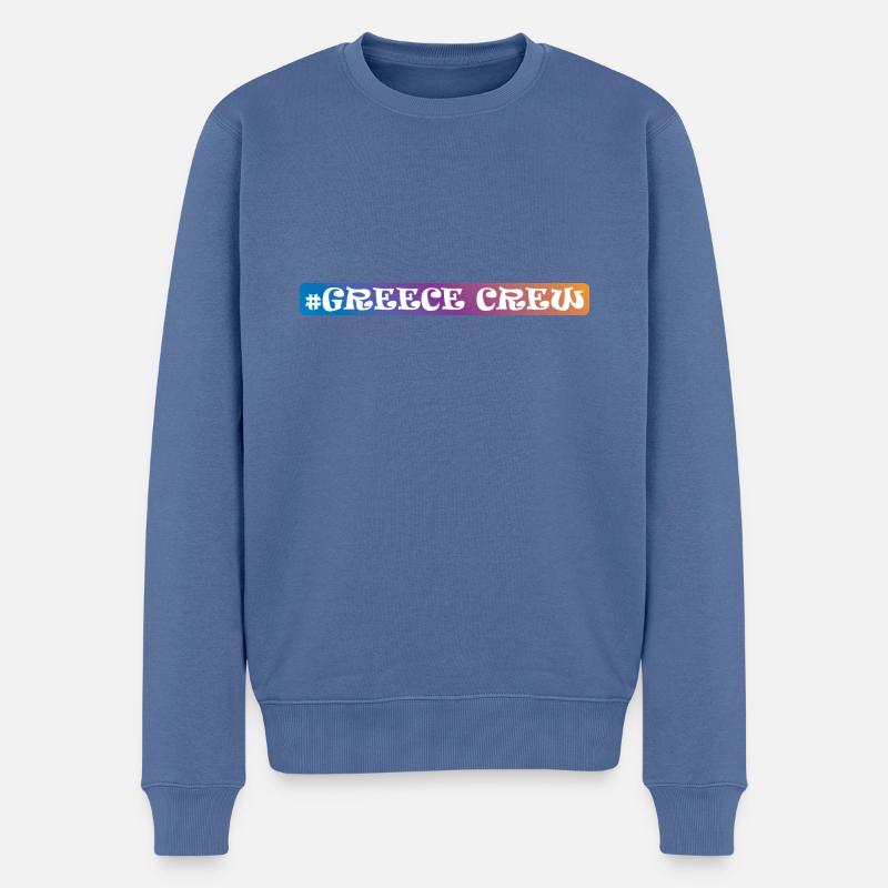 Grèce Équipage - Pull Premium bio Homme - bleu pigeon