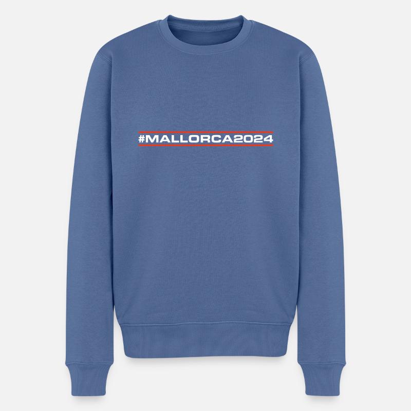 Majorque 2024 - Pull Premium bio Homme - bleu pigeon