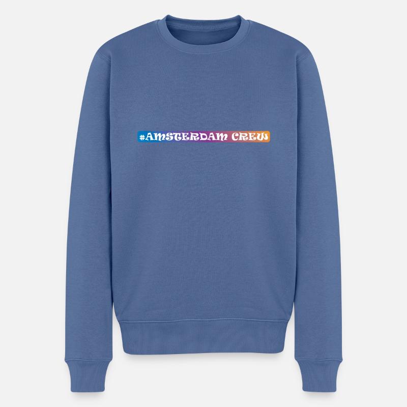 Amsterdam Crew - Männer Premium Bio Pullover - Taubenblau