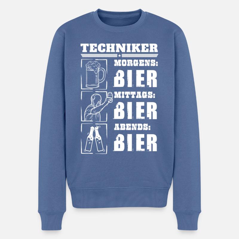 Mon quotidien de technicien - Pull Premium bio Homme - bleu pigeon