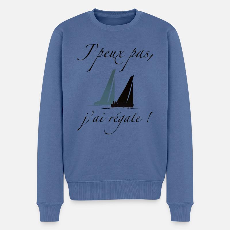J’peux pas, j’ai régate ! - Pull Premium bio Homme - bleu pigeon