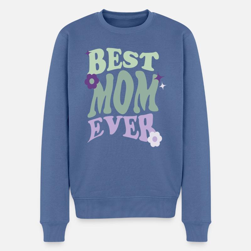 BESTE MUTTER ALLER ZEITEN - Männer Premium Bio Pullover - Taubenblau