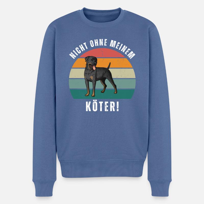 Nicht ohne meinem Köter - Rottweiler - Männer Premium Bio Pullover - Taubenblau