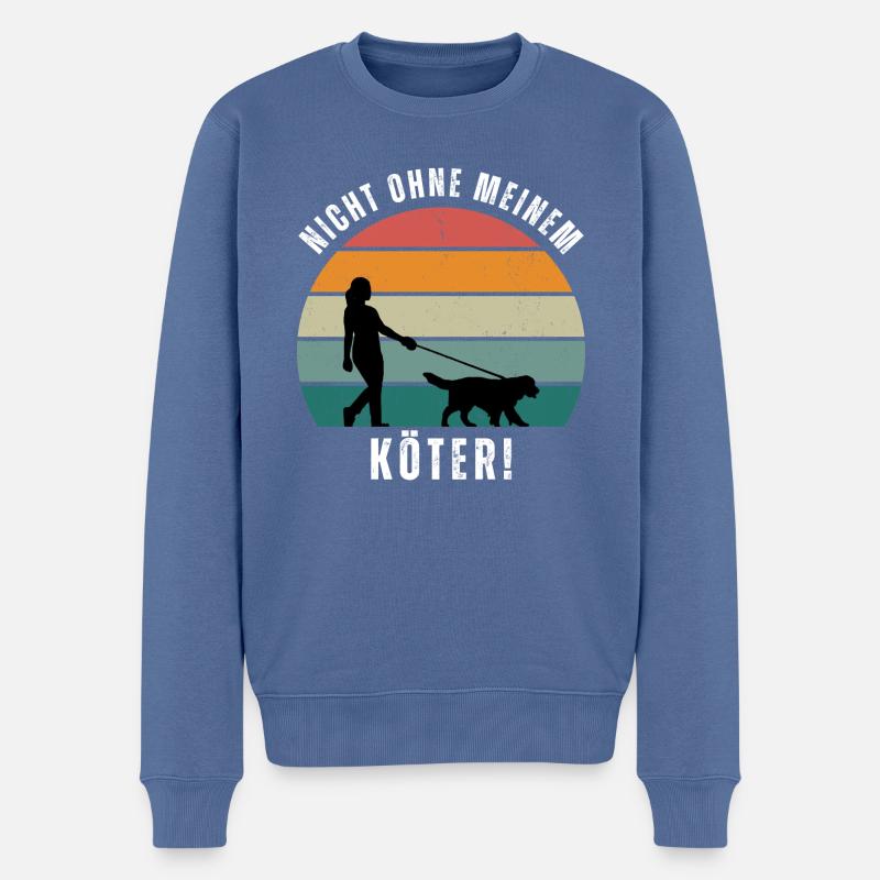 Nicht ohne mein Köter - Golden Retriever - Männer Premium Bio Pullover - Taubenblau
