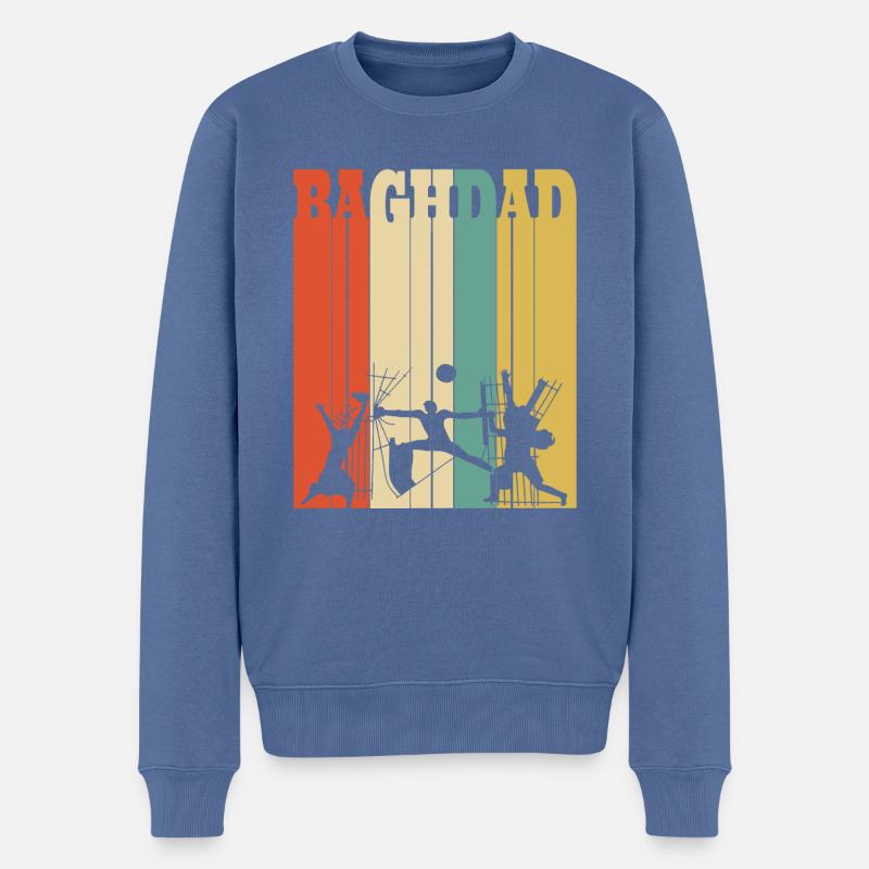 Freiheitsdenkmal Bagdad T-Shirt, an Vinta zu erinnern - Männer Premium Bio Pullover - Taubenblau