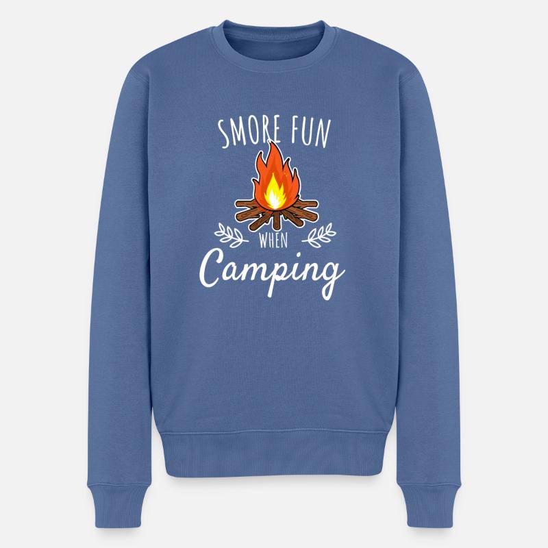 Camping - Pull Premium bio Homme - bleu pigeon