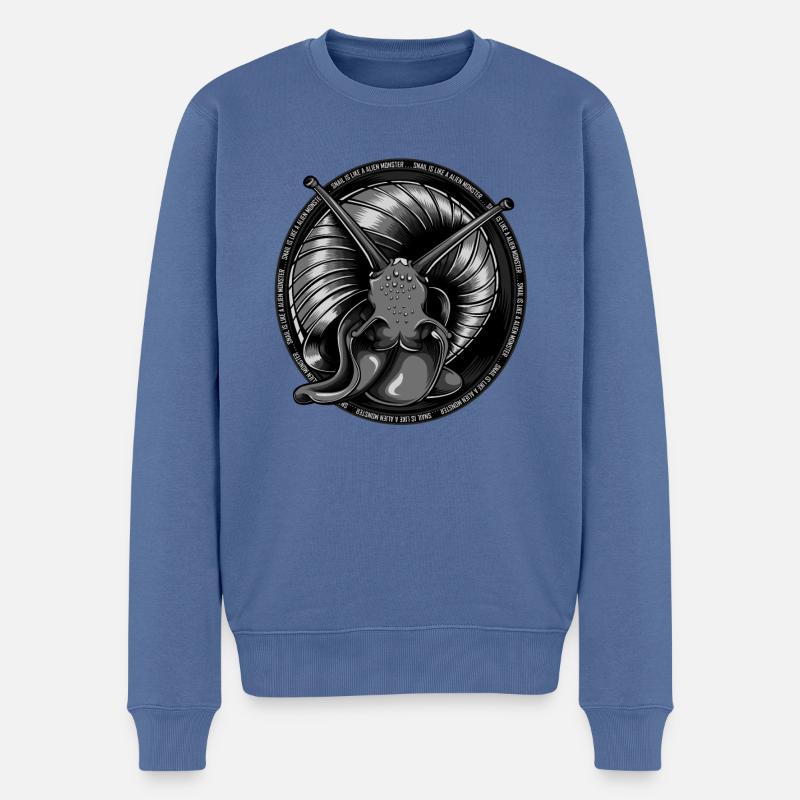 Escargot cool - Pull Premium bio Homme - bleu pigeon