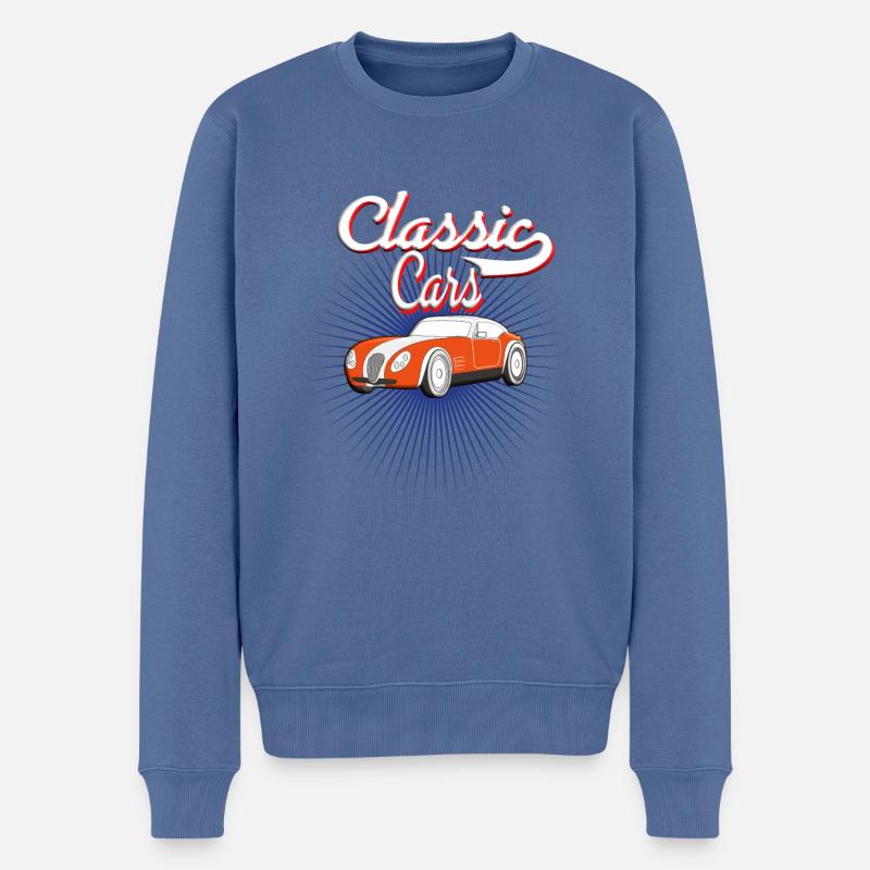 Automobile Classique automobile Classique - Pull Premium bio Homme - bleu pigeon