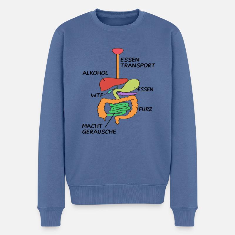 Anatomie Arzt Organe - Männer Premium Bio Pullover - Taubenblau
