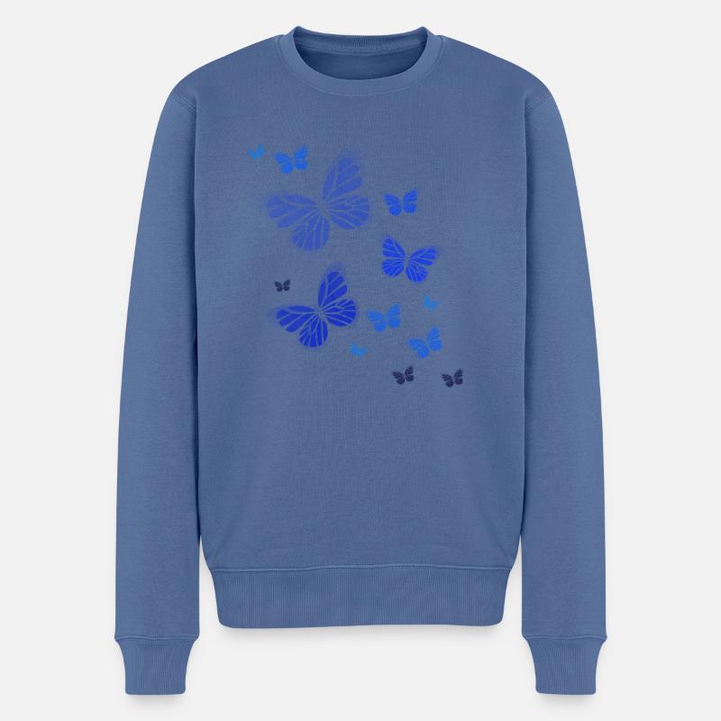 Papillon Papillon Papillon enfants - Pull Premium bio Homme - bleu pigeon