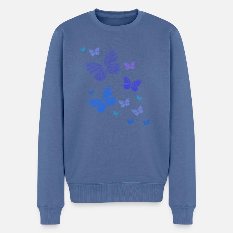Papillon Papillon Papillon enfants - Pull Premium bio Homme - bleu pigeon