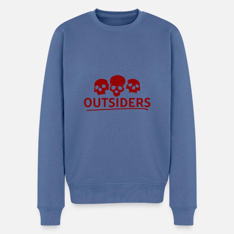 outsider - outsider - Pull Premium bio Homme - bleu pigeon