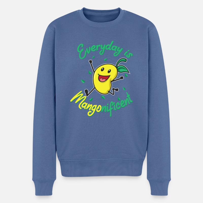 Mangonificent Essen und Mango-Liebhaber Geschenk - Männer Premium Bio Pullover - Taubenblau