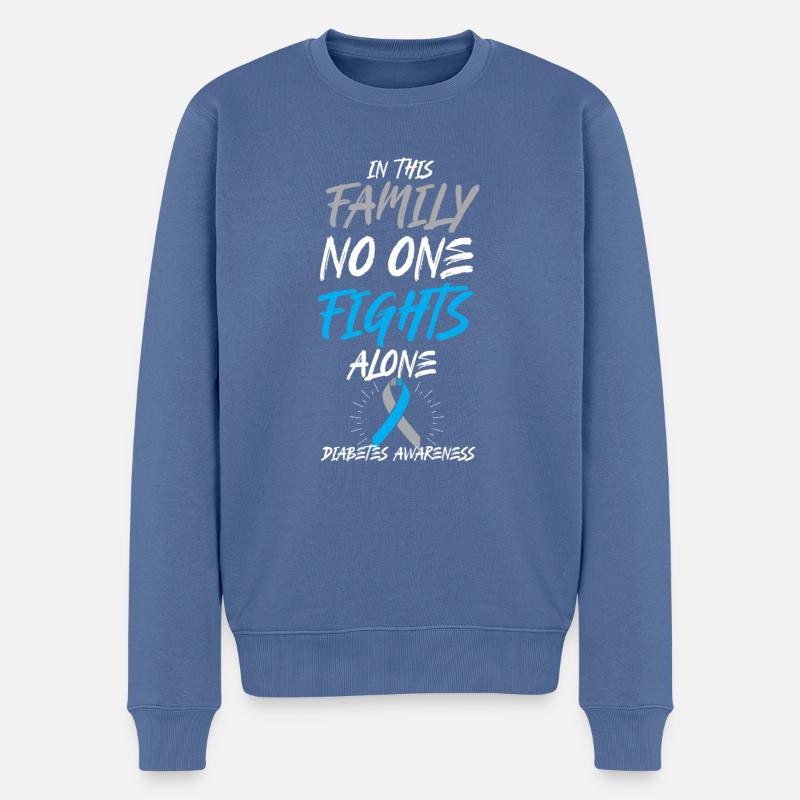 Familie Diabetes Awareness - Männer Premium Bio Pullover - Taubenblau
