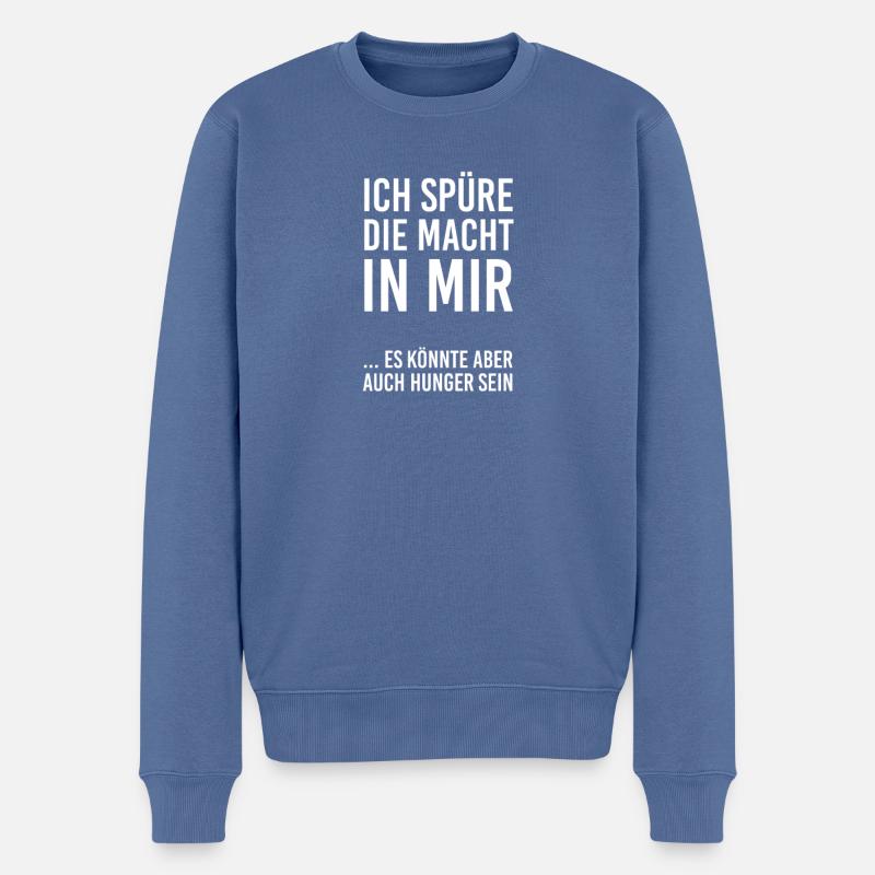 Lustig - Männer Premium Bio Pullover - Taubenblau