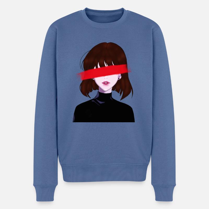 Fille animée - Pull Premium bio Homme - bleu pigeon