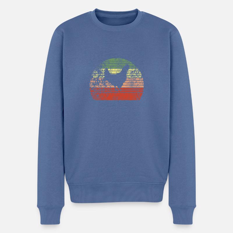 Hühner Flüstere Huhn Bauer Geschenk 1 - Männer Premium Bio Pullover - Taubenblau
