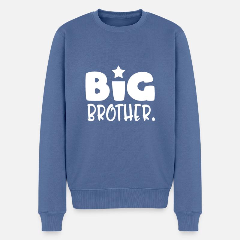 Big Brother | Older Bro| Sibling |Best Family - Männer Premium Bio Pullover - Taubenblau