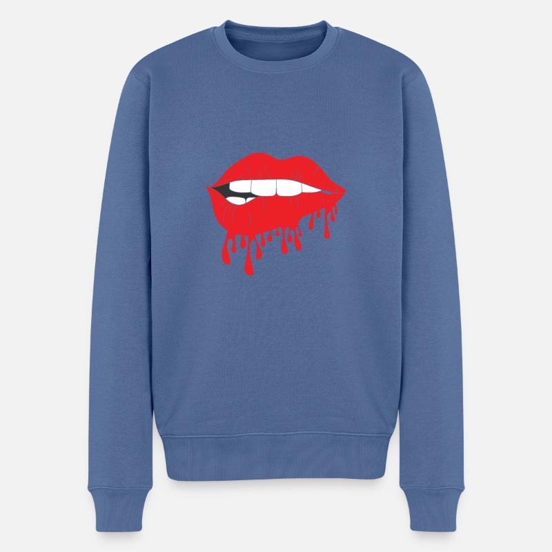 Tenez les sentiments - Pull Premium bio Homme - bleu pigeon