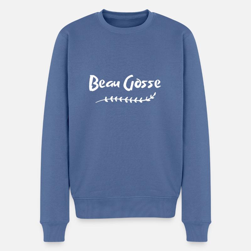 Beau Gosse - Pull Premium bio Homme - bleu pigeon