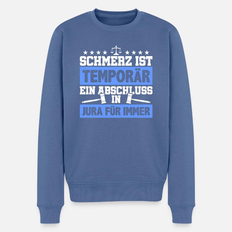 Jura Student - Männer Premium Bio Pullover - Taubenblau